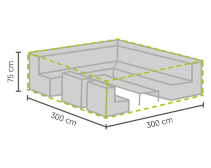 DistriCover Loungeset hoes 300x300x75 cm