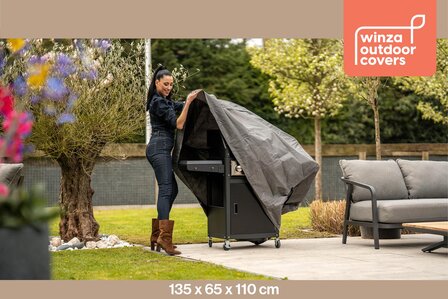 Winza Outdoor Covers - Premium - beschermhoes - BBQ hoes - 135 - Afmeting : 135x65x110 cm - waterdicht - 2 jaar garantie