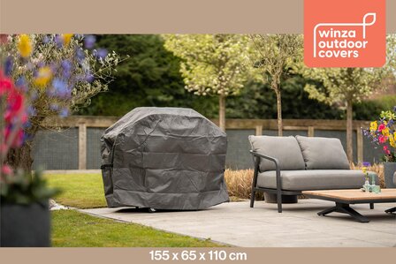 Winza Outdoor Covers - Premium - beschermhoes - BBQ 155 - Afmeting : 155x65x110 cm - BBQhoes - Waterdicht - 2 jaar garantie - Barbecue hoes